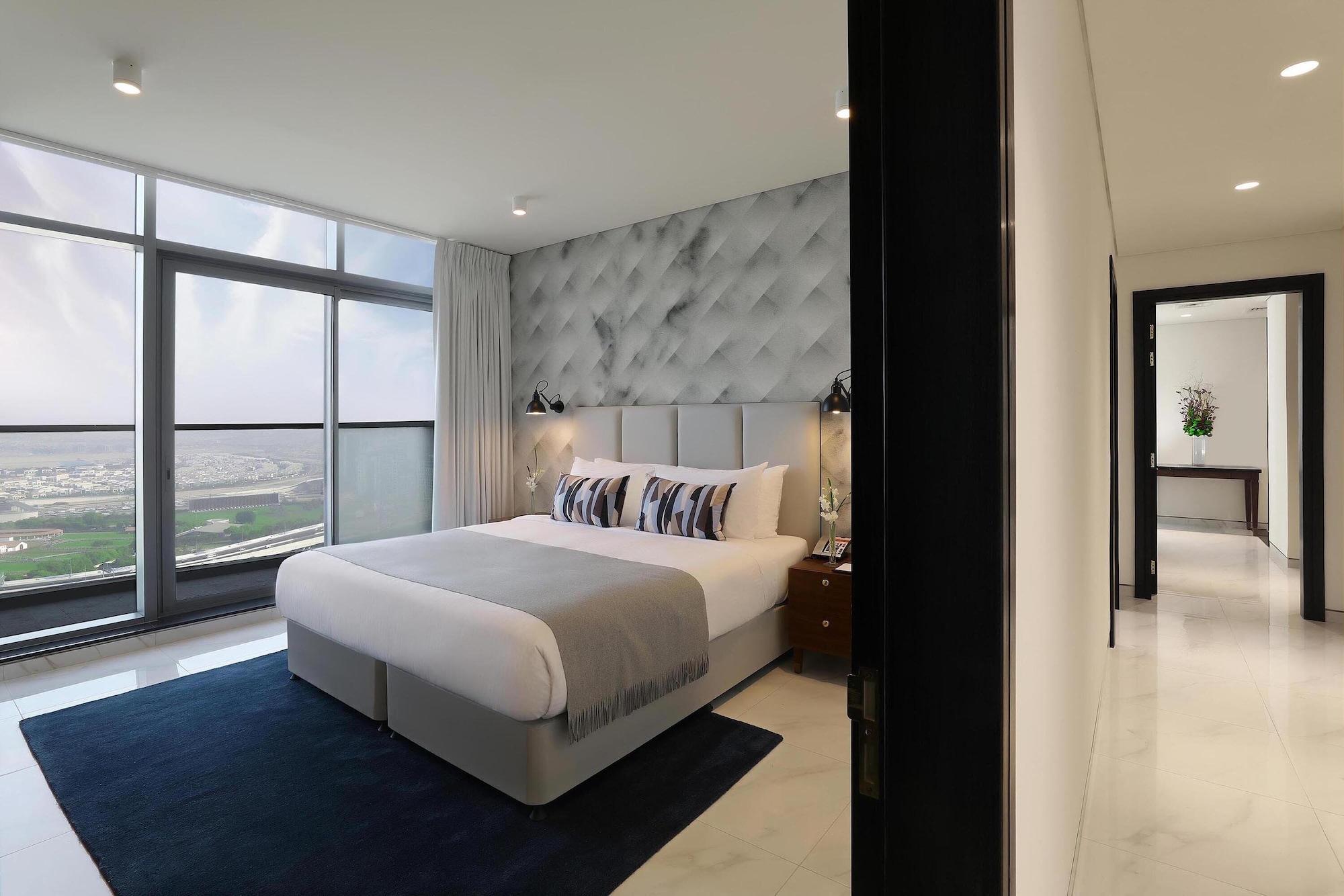 Millennium Atria Business Bay Aparthotel Dubaj Kültér fotó A bedroom at the hotel