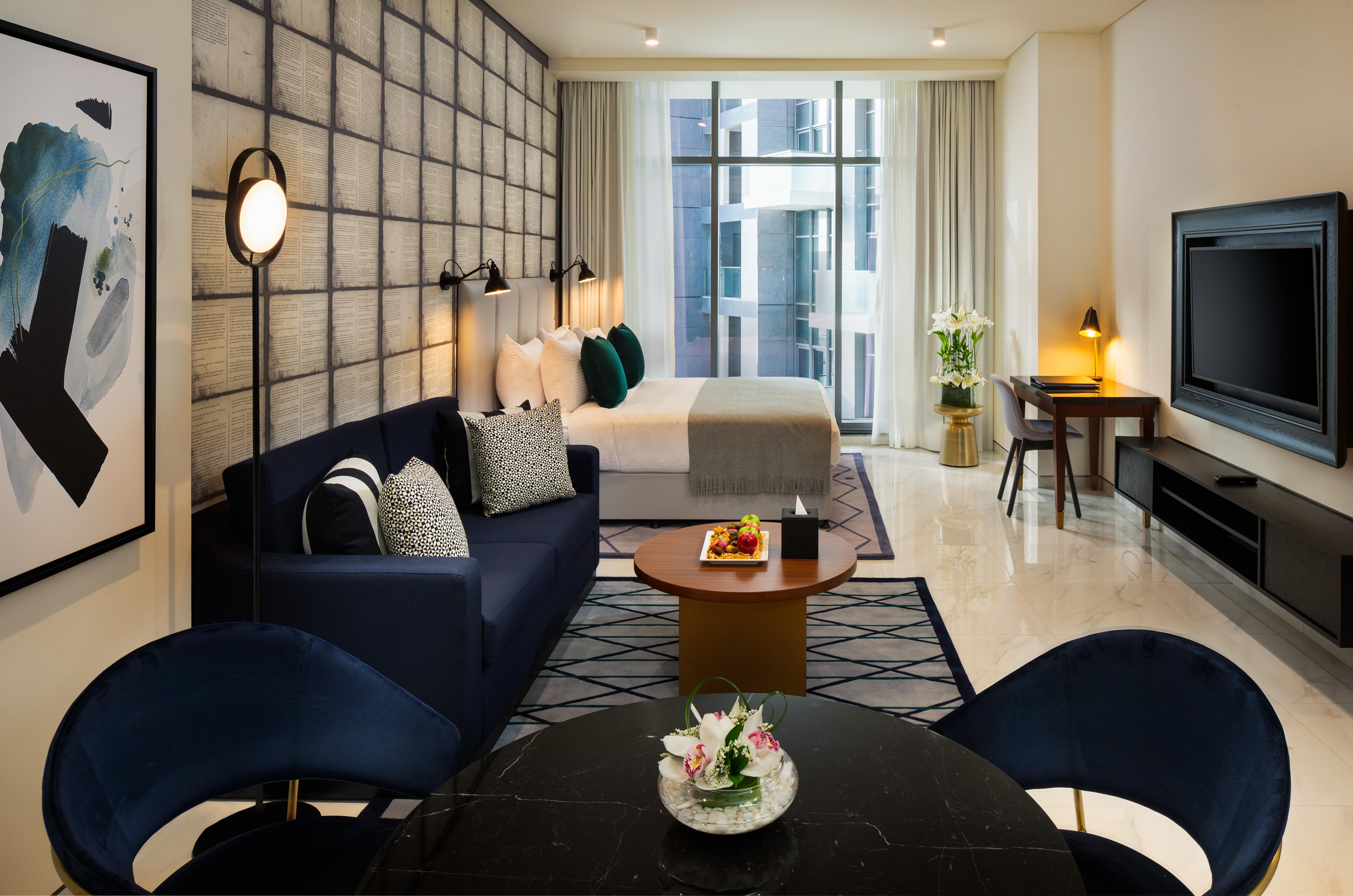 Millennium Atria Business Bay Aparthotel Dubaj Kültér fotó A suite at the hotel